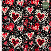 Cute Heart Enthusiasm Patterned Digital Printed Fabric